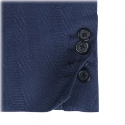 Viola Milano - Sartorial Half-Lined Wool and Silk Blazer - Blue - Handmade in Italy - Luxury Exclusive Collection - Avvenice