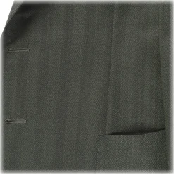 Viola Milano - Sartorial Half-Lined Wool and Silk Blazer - Green - Handmade in Italy - Luxury Exclusive Collection - Avvenice