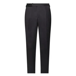 Viola Milano - Sartorial Wool Pants with Side Adjusters - Dark Grey - Handmade in Italy - Luxury Exclusive Collection - Avvenice