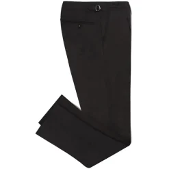 Viola Milano - Single Pleated Wool Pants with Side Adjusters - Dark Grey - Handmade in Italy - Luxury Exclusive Collection - Avvenice