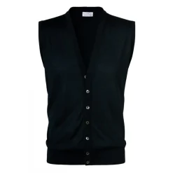 Viola Milano - Sleeveless Cashmere and Silk Cardigan - Forest - Handmade in Italy - Luxury Exclusive Collection - Avvenice