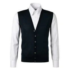 Viola Milano - Sleeveless Cashmere and Silk Cardigan - Forest - Handmade in Italy - Luxury Exclusive Collection - Avvenice