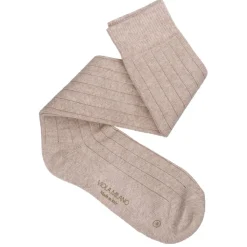 Viola Milano - Solid 100% Cashmere Over-The-Calf Socks - Beige - Handmade in Italy - Luxury Exclusive Collection - Avvenice