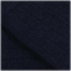 Viola Milano - Solid 100% Cashmere Over-The-Calf Socks - Navy - Handmade in Italy - Luxury Exclusive Collection - Avvenice