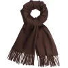 Viola Milano - Solid 100% Zibellino Cashmere Scarf - Brown - Handmade in Italy - Luxury Exclusive Collection - Avvenice
