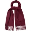 Viola Milano - Solid 100% Zibellino Cashmere Scarf - Burgundy - Handmade in Italy - Luxury Exclusive Collection - Avvenice