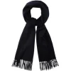 Viola Milano - Solid 100% Zibellino Cashmere Scarf - Navy - Handmade in Italy - Luxury Exclusive Collection - Avvenice