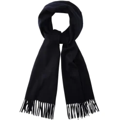 Viola Milano - Solid 100% Zibellino Cashmere Scarf - Navy - Handmade in Italy - Luxury Exclusive Collection - Avvenice