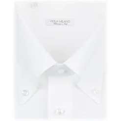 Viola Milano - Solid Carlo Riva Oxford/Linen Button-Down Shirt - White - Handmade in Italy - Luxury Exclusive Collection - Avvenice