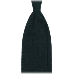 Viola Milano - Solid Knitted 100% Cashmere Tie - Forest - Handmade in Italy - Luxury Exclusive Collection - Avvenice