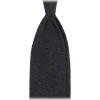 Viola Milano - Solid Knitted 100% Cashmere Tie - Charcoal - Handmade in Italy - Luxury Exclusive Collection - Avvenice