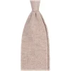 Viola Milano - Solid Knitted 100% Cashmere Tie - Sand - Handmade in Italy - Luxury Exclusive Collection - Avvenice