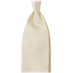 Viola Milano - Solid Woven Selftipped Silk Tie - Pale Yellow - Handmade in Italy - Luxury Exclusive Collection - Avvenice