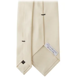Viola Milano - Solid Woven Selftipped Silk Tie - Pale Yellow - Handmade in Italy - Luxury Exclusive Collection - Avvenice