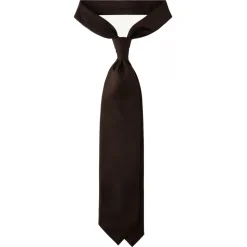Viola Milano - Solid Woven Selftipped Silk Tie - Brown - Handmade in Italy - Luxury Exclusive Collection - Avvenice