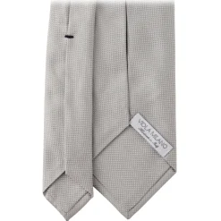 Viola Milano - Solid Woven Selftipped Silk Tie - Silver II - Handmade in Italy - Luxury Exclusive Collection - Avvenice