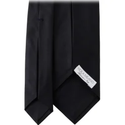 Viola Milano - Solid Woven Selftipped Silk Tie - Navy - Handmade in Italy - Luxury Exclusive Collection - Avvenice