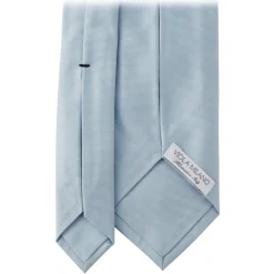 Viola Milano - Solid Woven Selftipped Silk Tie - Light Blue - Handmade in Italy - Luxury Exclusive Collection - Avvenice