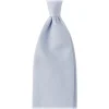 Viola Milano - Solid Woven Selftipped Silk Tie - Light Blue II - Handmade in Italy - Luxury Exclusive Collection - Avvenice