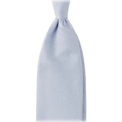 Viola Milano - Solid Woven Selftipped Silk Tie - Light Blue II - Handmade in Italy - Luxury Exclusive Collection - Avvenice