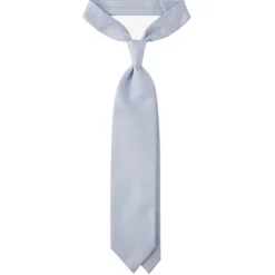 Viola Milano - Solid Woven Selftipped Silk Tie - Light Blue II - Handmade in Italy - Luxury Exclusive Collection - Avvenice