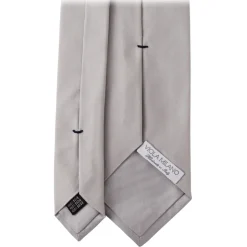 Viola Milano - Solid Woven Selftipped Silk Tie - Silver - Handmade in Italy - Luxury Exclusive Collection - Avvenice