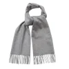Viola Milano - Solid Zibellino Cashmere Scarf - Light Grey - Handmade in Italy - Luxury Exclusive Collection - Avvenice