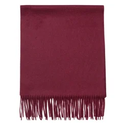 Viola Milano - Solid Zibellino Cashmere Scarf - Burgundy - Handmade in Italy - Luxury Exclusive Collection - Avvenice