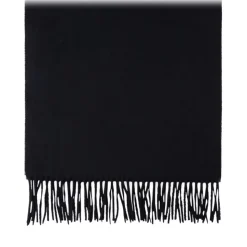 Viola Milano - Solid Zibellino Cashmere Scarf - Navy - Handmade in Italy - Luxury Exclusive Collection - Avvenice