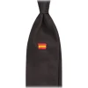 Viola Milano - Spanish Flag Handrolled Woven Silk Jacquard Tie - Navy - Handmade in Italy - Luxury Exclusive Collection - Avvenice