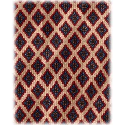 Viola Milano - Square Pattern Selftipped Silk Tie - Sand - Handmade in Italy - Luxury Exclusive Collection - Avvenice