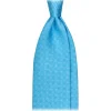 Viola Milano - Star Pattern Selftipped Silk Tie - Sea - Handmade in Italy - Luxury Exclusive Collection - Avvenice
