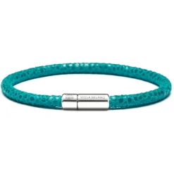 Viola Milano - Stingray Genuine Italian Leather Bracelet - Turquoise - Handmade in Italy - Luxury Exclusive Collection - Avvenice