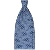 Viola Milano - Stirrups Pattern Selftipped Silk Tie - Navy - Handmade in Italy - Luxury Exclusive Collection - Avvenice