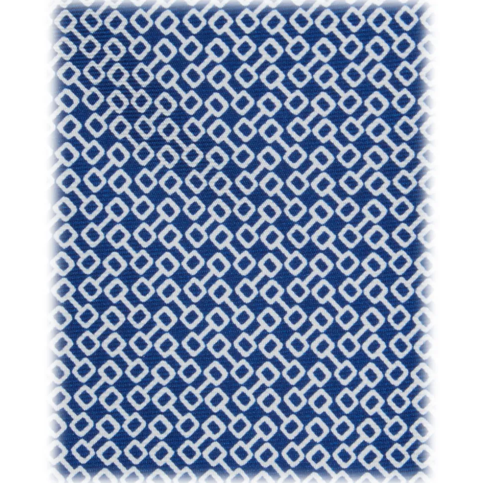Viola Milano - Stirrups Pattern Selftipped Silk Tie - Navy - Handmade in Italy - Luxury Exclusive Collection - Avvenice