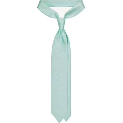 Viola Milano - Stirrups Pattern Selftipped Silk Tie - Menthol - Handmade in Italy - Luxury Exclusive Collection - Avvenice