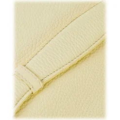 Viola Milano - The Light City Silver Lock Briefcase - Pale Lemon - Handmade in Italy - Luxury Exclusive Collection - Avvenice