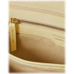 Viola Milano - The Light City Silver Lock Briefcase - Pale Lemon - Handmade in Italy - Luxury Exclusive Collection - Avvenice
