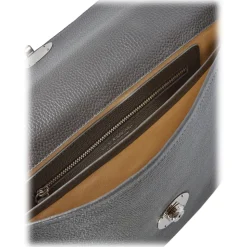 Viola Milano - The Light City Silver Lock Briefcase - Grey - Handmade in Italy - Luxury Exclusive Collection - Avvenice