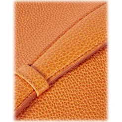 Viola Milano - The Light City Gold Square Lock Briefcase - Orange - Handmade in Italy - Luxury Exclusive Collection - Avvenice