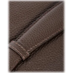 Viola Milano - The Light City Silver Lock Briefcase - Brown - Handmade in Italy - Luxury Exclusive Collection - Avvenice