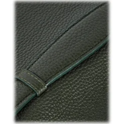 Viola Milano - The Light City Gold Lock Briefcase - Loden Green - Handmade in Italy - Luxury Exclusive Collection - Avvenice