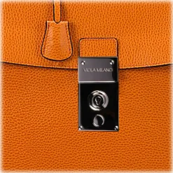 Viola Milano - The Light Traveller Briefcase - Orange - Handmade in Italy - Luxury Exclusive Collection - Avvenice