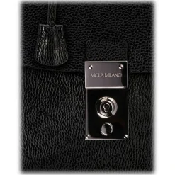 Viola Milano - The Light Traveller Briefcase - Black - Handmade in Italy - Luxury Exclusive Collection - Avvenice