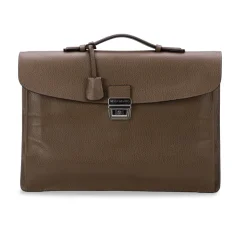 Viola Milano - Traveller Briefcase - Taupe - Handmade in Italy - Luxury Exclusive Collection - Avvenice