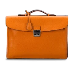 Viola Milano - Traveller Briefcase - Orange - Handmade in Italy - Luxury Exclusive Collection - Avvenice