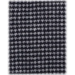 Viola Milano - Two-Tone Knitted 100% Cashmere Tie - Dark Grey - Handmade in Italy - Luxury Exclusive Collection - Avvenice