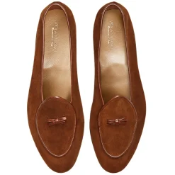 Viola Milano - Unlined Belgian Suede Loafer - Polo Brown - Handmade in Italy - Luxury Exclusive Collection - Avvenice