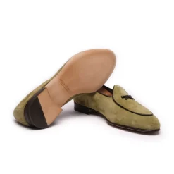 Viola Milano - Unlined Belgian Loafer - Pistache - Handmade in Italy - Luxury Exclusive Collection - Avvenice