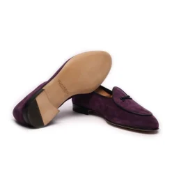 Viola Milano - Unlined Belgian Loafer - Purple - Handmade in Italy - Luxury Exclusive Collection - Avvenice